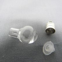Bulb Ball Flask Clear Glass Vial 1in Bottle Charm Cremation Ashes Pendan... - $10.88