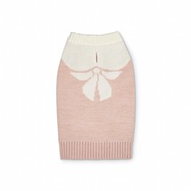 Bond &amp; Co. Pink &amp; Cream Intarsia Bow Knit Dog Sweater, Large By: Bond &amp; Co - £15.32 GBP