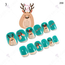 24PCS Kids Christmas Fake Nails Press On Model #3 - £4.71 GBP