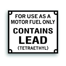 CONTAINS LEAD Decal Sticker for Vintage Gas Gasoline Pump fits Sinclair ... - £11.02 GBP