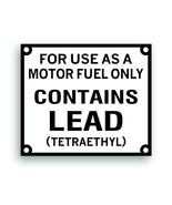CONTAINS LEAD Decal Sticker for Vintage Gas Gasoline Pump fits Sinclair ... - £10.83 GBP