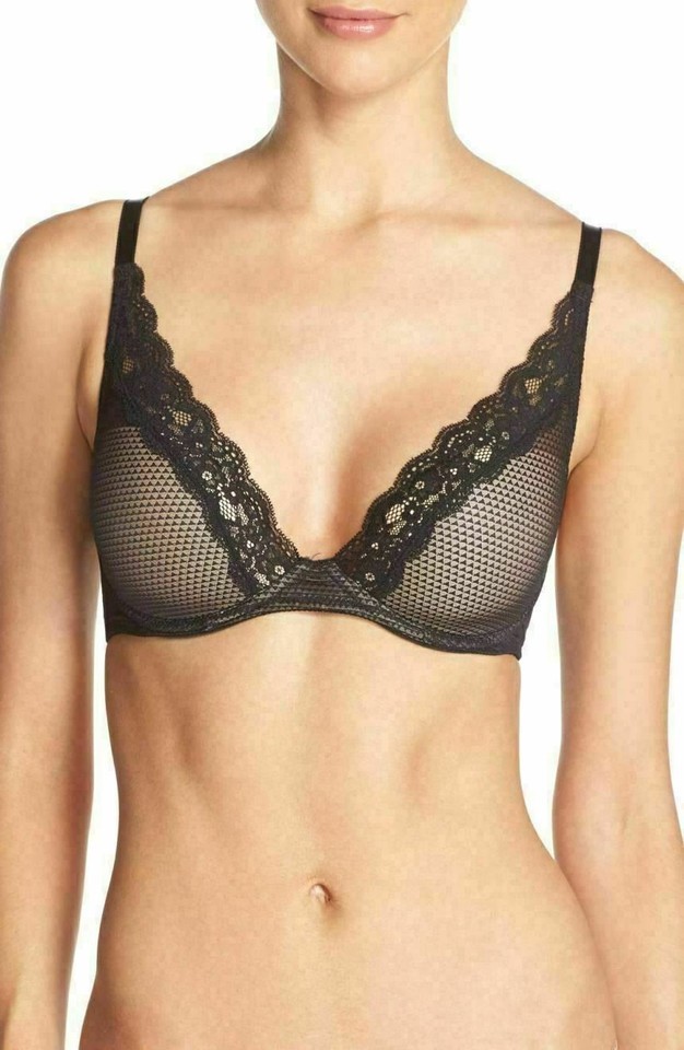 Passionata by Chantelle 5701 Brooklyn Underwire T-Shirt Bra SZ 36DDD Black - $26.68