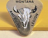 Unique Vintage Montana American Legion Buffalo Head Enameled Pin Triangl... - £10.06 GBP