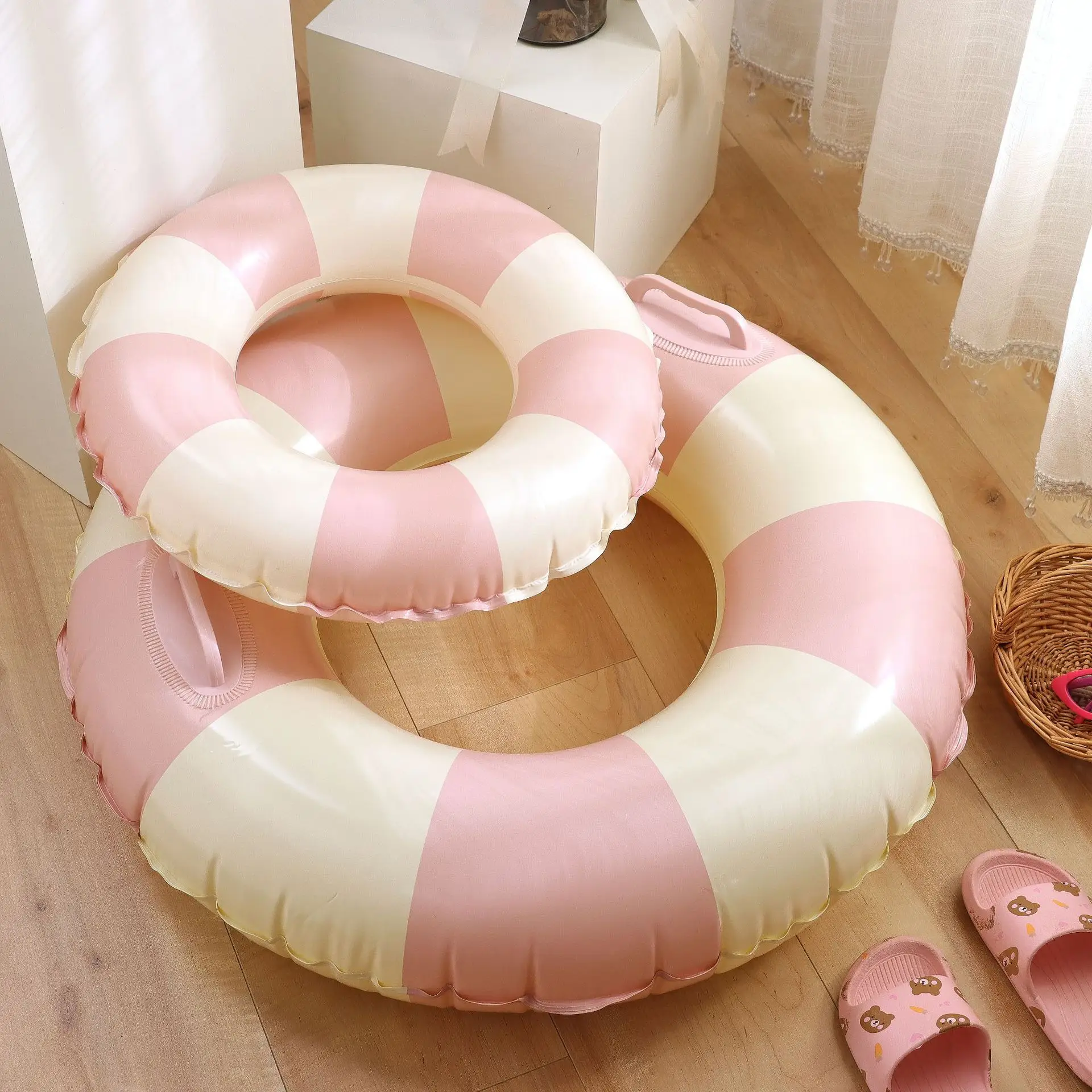 Sporting PVC Thickened Inflatable Swimming Ring Tube Children Floating Outdoor S - £25.58 GBP