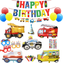 Car Party Supplies - Birthday Decorations for Children,Contain a Traffic Banner, - £15.20 GBP