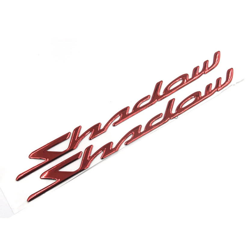 2x Motorcycle 3D Raised Chrome Soft PVC Fuel Tank Sticker Decals Emblem    Shado - £111.57 GBP