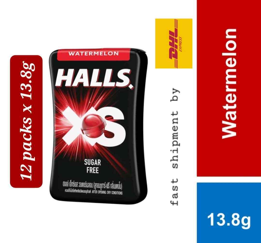 Primary image for Halls XS Sugar Free Watermelon Candy 12 packs x 13.8g refreshing cooling -DHL Ex