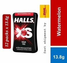 Halls XS Sugar Free Watermelon Candy 12 packs x 13.8g refreshing cooling -DHL Ex - £55.65 GBP