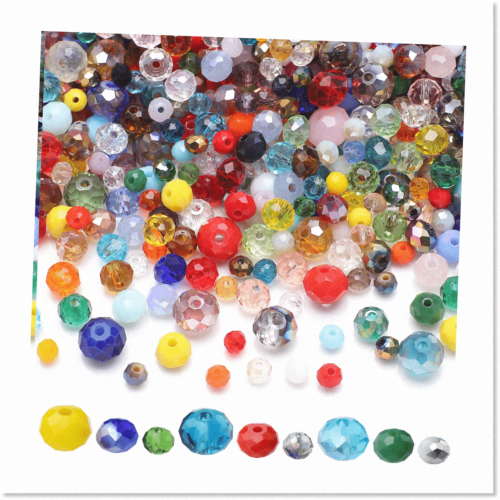 1000pcs Multicolor Mixed Round Rondelle Beads - Lampwork Crystal Beads f... - $27.71