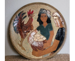 Art Pottery FARMHOUSE Earthenware Serving Platter Or Wall Décor 14&quot; Terr... - $149.00