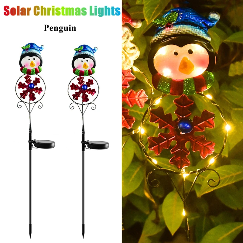 2pcs Solar Christmas Floor Lights Outdoor Garden Lawn Decoration Lights ... - £75.40 GBP