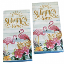 Flamingo Paper Hand Towels Guest Napkins Bath 26 pk Set of 2 Summer Time... - $21.53