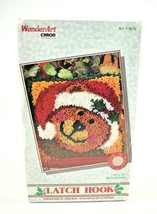 Caron International - Jingle Bear #4675 Latch Hook Kit (12&quot; x 12&quot;) WonderArt - £12.30 GBP