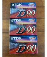 TDK D90 Standard Audio Cassettes High Output IEC1/TYPE1 4 total New Sealed - £6.13 GBP