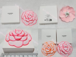 2pcs Set Chanel Mother&#39;s Day Camellia Gift Packaging Neon Pink &amp; Orange Pair - £50.81 GBP