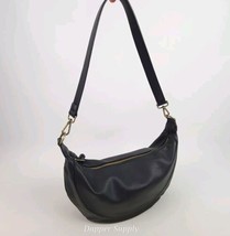 Anthropologie Urban Originals Crossbody Black Bag Half Moon Purse  - £31.64 GBP