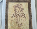 Lakadaisies Folk Art Redwork Stitchery Embroidery Pattern R-205 Girl Sti... - $12.19