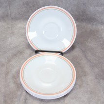 Corelle Peach Floral Saucers 6-1/4&quot;  Lot of 6 - $9.79