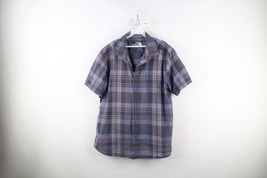 Vintage The North Face Mens XL Thrashed Spell Out Short Sleeve Button Shirt - $24.70