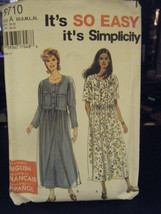 Simplicity 9710 Misses Dress Pattern - Size XS/S/M/L/XL - $7.71