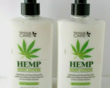 Lot 2 Pure Hemp Seed Oil Body Lotion Moisturizing Pump Bottle 13.5oz - $8.90