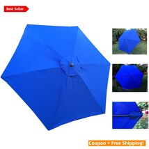 Royal Blue Strong Polyester Canopy for 9ft Patio Umbrellas - Wind Vent I... - $74.20