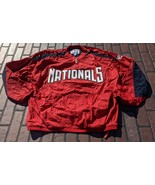 MLB Washington Nationals Majestic Stitched Logo XL 1/4 Zip Pullover Jacket - £31.15 GBP