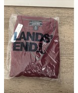 Men&#39;s Lands&#39; End Sweater Supima Red w/Gray Stripe Solid  V Neck Sz M 38-... - $20.00