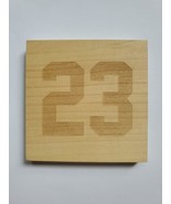 Wood Coaster Bottle Opener 3.5&quot; Square Number 23 From Ammo Gift Box - $15.31