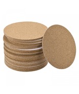 uxcell 100mm(3.94&quot;) Round Coasters 2mm Thick Cork Cup Mat Self-Adhesive ... - £23.05 GBP