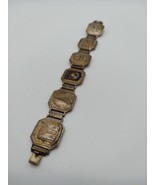 Vintage Parisian Bracelet 6 Links of Historic Landmarks of Paris Souvenir  - £38.76 GBP