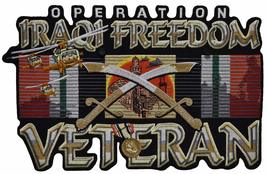 Large Operation Iraqi Freedom Veteran Jacket Back Patch - Veteran Owned Business - £25.94 GBP