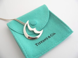 Tiffany &amp; Co Silver Picasso Moon Necklace Pendant Charm 24 Inch Chain Gift Pouch - £372.02 GBP