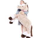 Giant Horse Stuffed Animal, Large Pony Brown Plush Toy Horse, Big Gift F... - $76.94