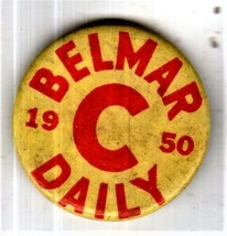 Belmar Daily Beach Pass New Jersey Vintage 1950 Badge Pin Pinback Button - £5.56 GBP