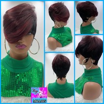 Alexy&#39; Short Pixie Cut, Heat Resistant Wig brown, Layered Cut, full cap wig, Glu - £47.07 GBP