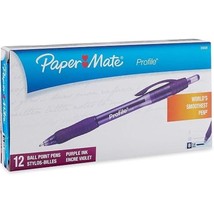 Paper Mate 35830 Profile Retractable Ballpoint Pens, Bold (1.4mm), Purpl... - £21.96 GBP