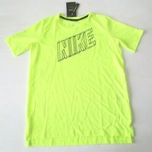 Nike Boys Breathe GFX SS Top Shirt - CV9317 - Highlight 702 - Size XL - NWT - £17.29 GBP