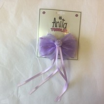 NWT Toddler Satin Chiffon RoseBud Streamers Lavender Bow Easter 6635 - $3.75