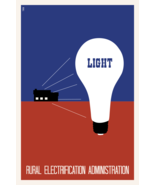 Rural Electrification Administration Light Bulb House WPA Poster Art Print - $26.99+