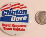 Vintage President Bill Clinton Al Gore Rapid Response Campaign Pinback B... - $5.93