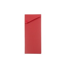 JAM Paper Plastic Sliding Pencil Case Box with Button Snap Red 2166513299 - £13.27 GBP