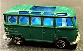 Matchbox VW Volkswagen Transporter Van Diecast Blue Tint Windows, Curtain 1998 - $6.50