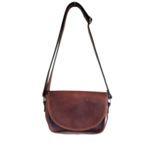 Claire Chase Brown Leather Shoulder Bag Purse Mexico - £14.00 GBP