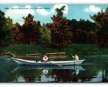 Canoa su Un Di Il Dieci Thousand Lakes IN Minnesota Mn Unp DB Cartolina W6 - £3.53 GBP