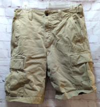 Banana Republic cargo shorts men 29 khakis tan cotton adjustable waist s... - £13.22 GBP