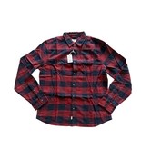 Marine Layer Mens Red &amp; Navy Plaid Button-Up Shirt Size M 100% Cotton Lo... - $896.29 MXN