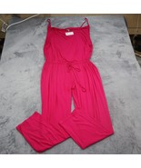 G Reve Jumpsuit Womens 3XL Pink Sleeveless Scoop Neck Elastic Waist Outfit - £23.65 GBP