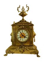 1855 Antique French Bronze Mantle Pendulum Clock Japy Brothers France - $1,200.00