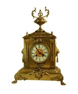 1855 Antique French Bronze Mantle Pendulum Clock Japy Brothers France - $1,200.00